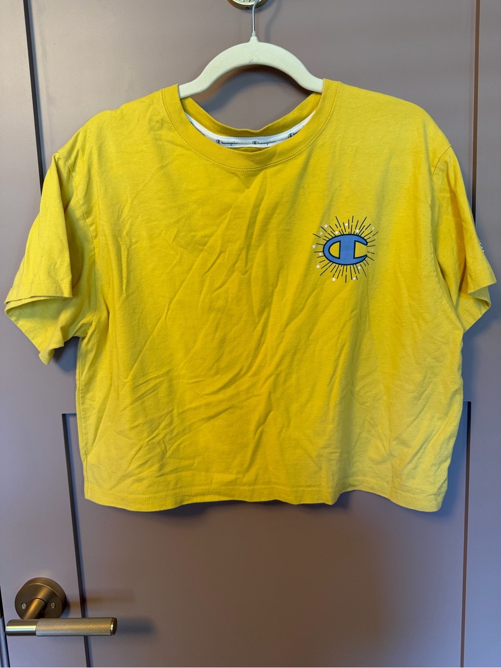 Champion Yellow Graphic Logo Tee